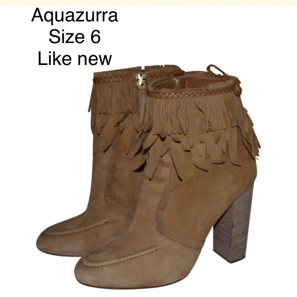 AQUAZURRA Boots Tigerlilly.  Like new!  Sz 6 w/box & sleeves
